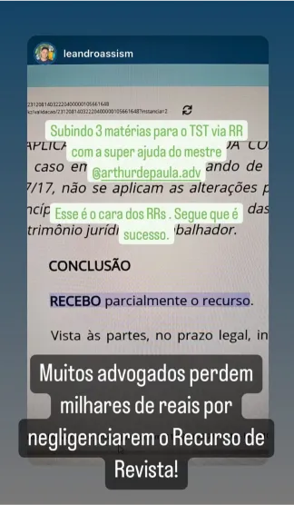 Você pode aprender a faturar muito atuando no TST, de onde estiver. Veja alguns dos nossos alunos!​ 1